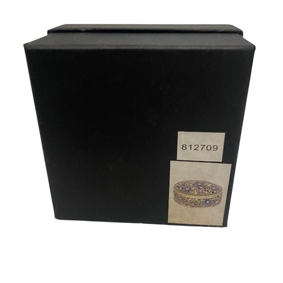 Folio Home Genuine Austrian Crystal Filligree Purple Flower Box NWT - Picture 5 of 13